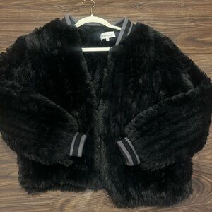 Heartloom Luxe Black Faux Fur Jacket